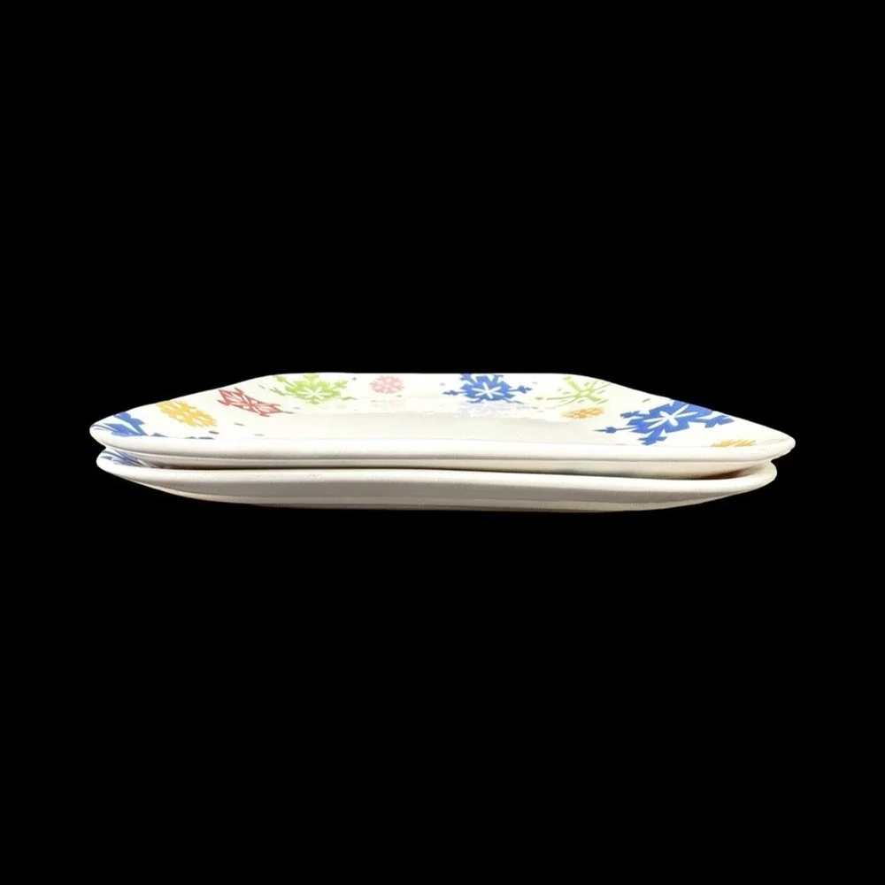 Target Home Sleddin Hill Snowflake Dinner Plates‎ Christmas Winter - Set Of 2